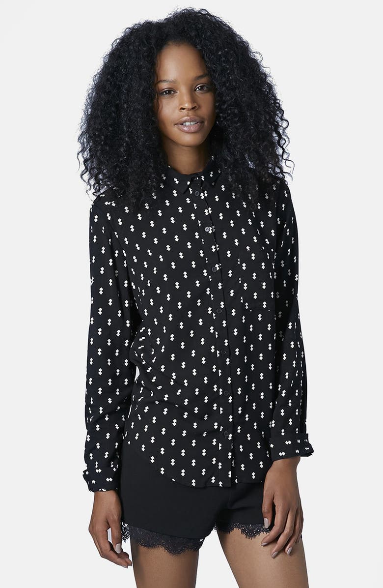 Diamond Print Woven Shirt Nordstrom
