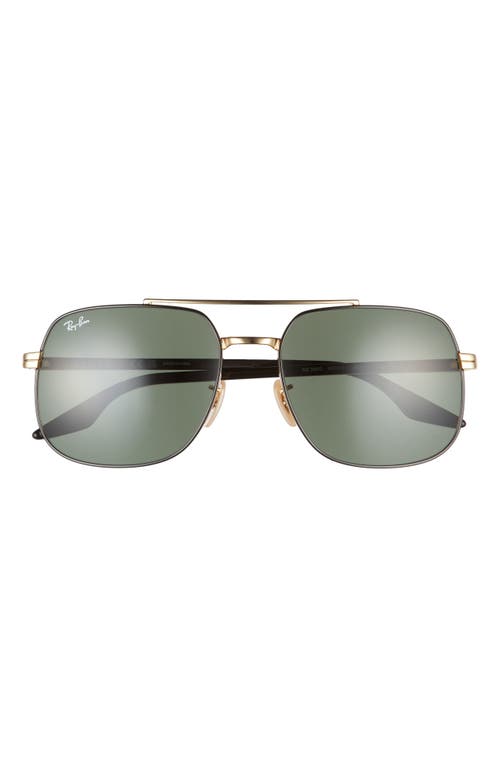 Ray-Ban 59mm Polarized Aviator Sunglasses in Black at Nordstrom