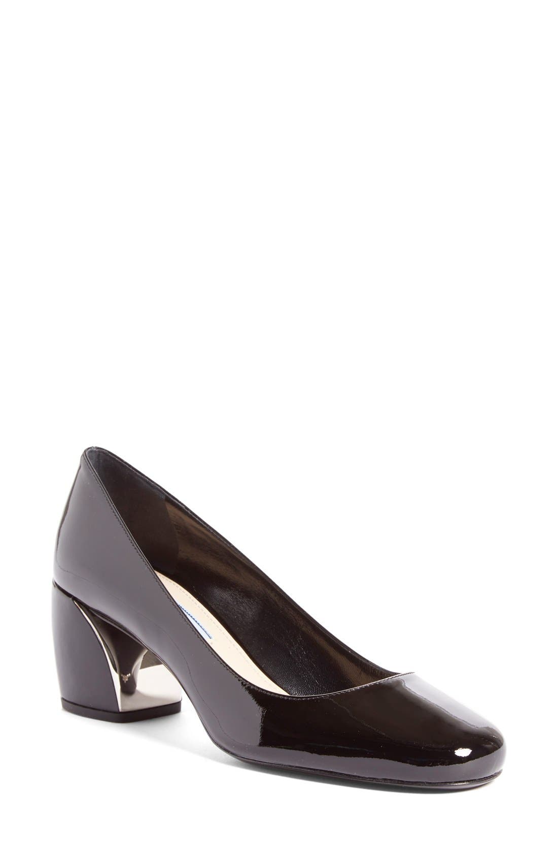 prada block heel pump