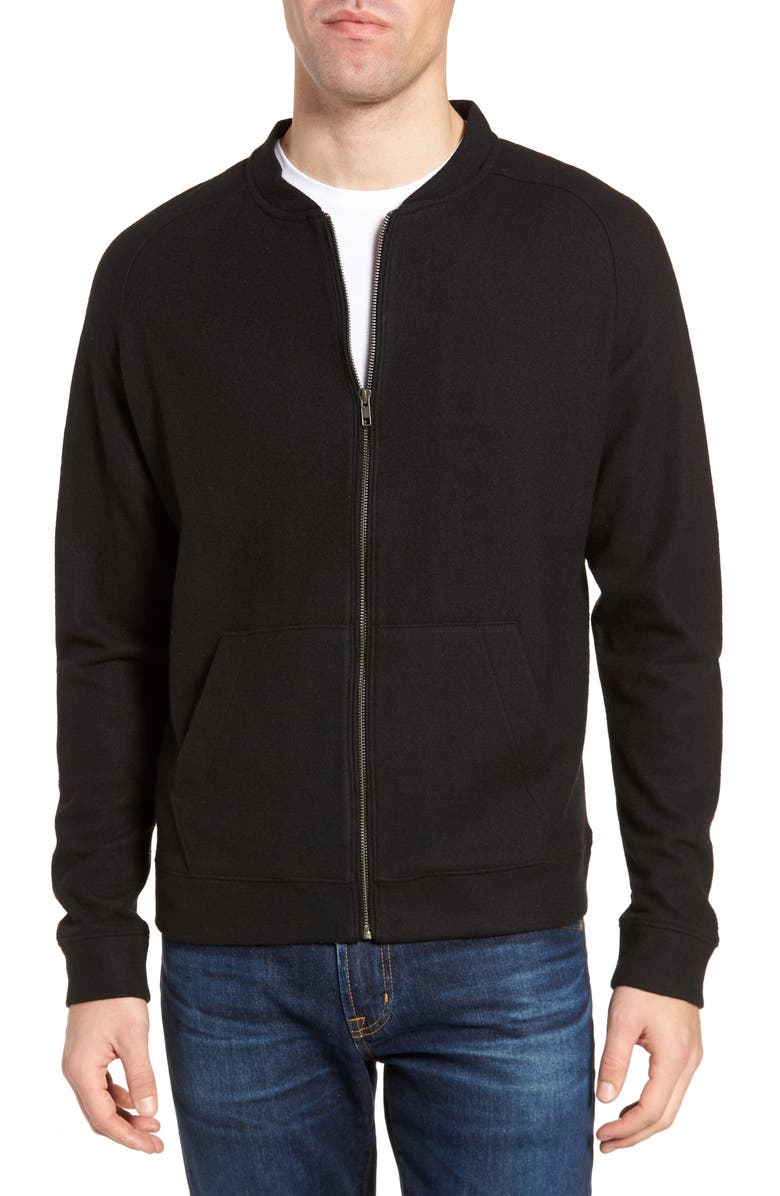 wool flannel bomber jacket