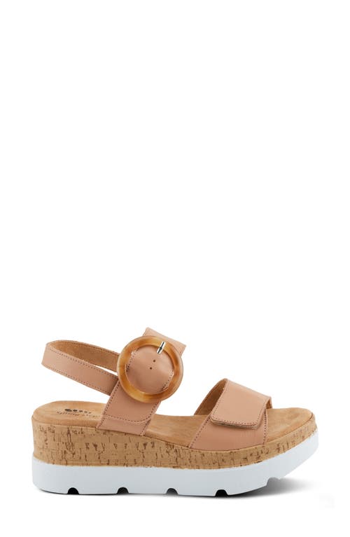 Spring Step Abarah Slingback Platform Sandal In Blush
