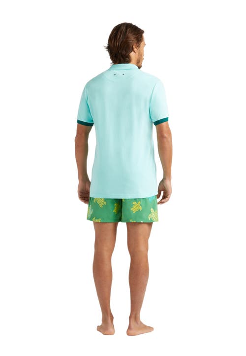Vilebrequin Turtle-embroidered Polo Shirt In Lagon