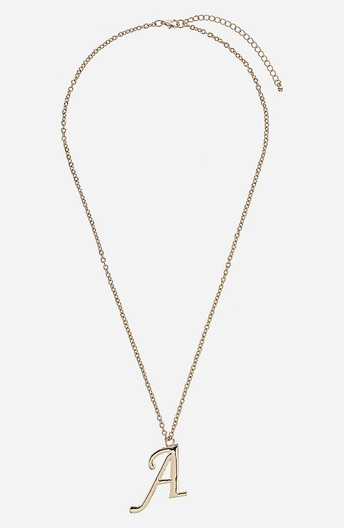 initial necklace topshop