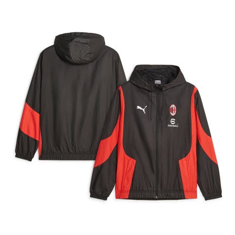 Scents and Crafts Men's AC-Milan Off-White Varsity Jacket | Football Club AC-Milan Jacket