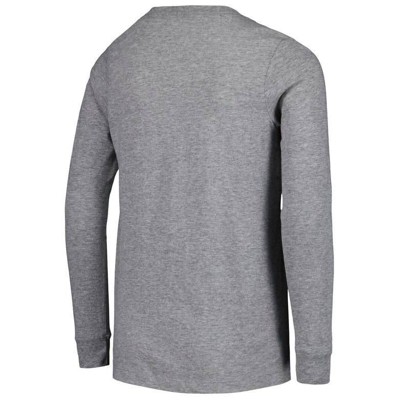 NIKE YOUTH NIKE HEATHER GRAY PARIS SAINT-GERMAIN REPEAT CORE LONG SLEEVE T-SHIRT