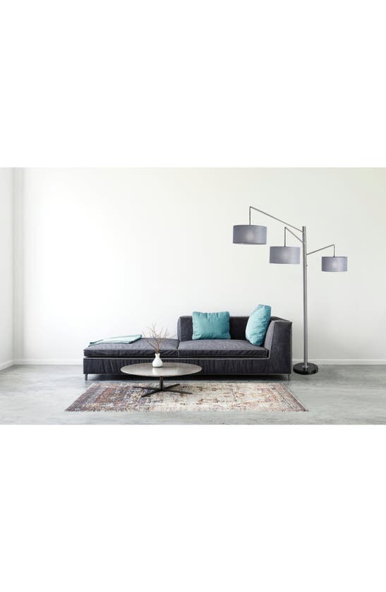 Adesso Lighting Wellington 3-arm Arc Floor Lamp In Brushed Steel