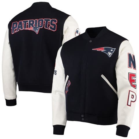 Men's Pro Standard Navy New England Patriots Championship Satin Full-Snap  Varsity Jacket