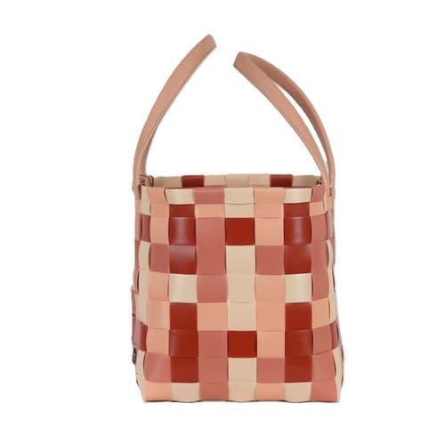 Shop Handed By Color Block Recycled Tote Bag In Apricot Blush Mix