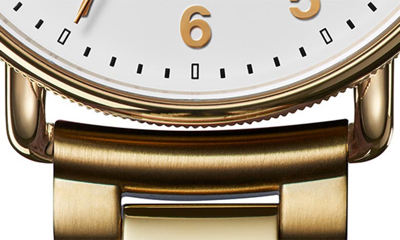 Shop Shinola Canfield Bracelet Chronograph Watch, 43mm In White