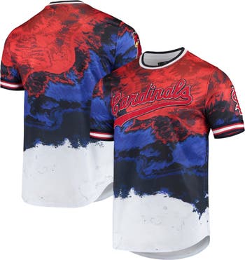 PRO STANDARD Men's Red/Royal St. Louis Cardinals Red White And Blue Dip Dye  T-Shirt