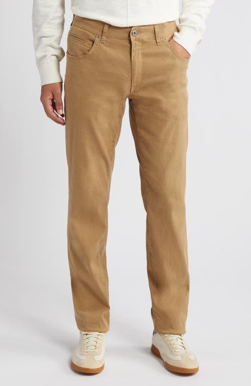 Cadiz Five-Pocket Straight Leg Linen & Cotton Pants in Travel