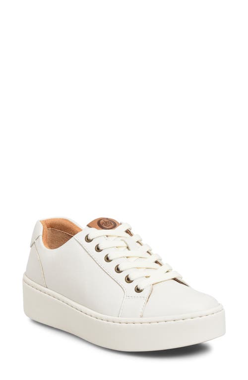 Mira Platform Sneaker in White Leather