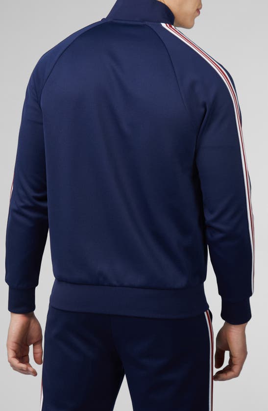 Shop Ben Sherman Taped Tricot Track Jacket In Marine