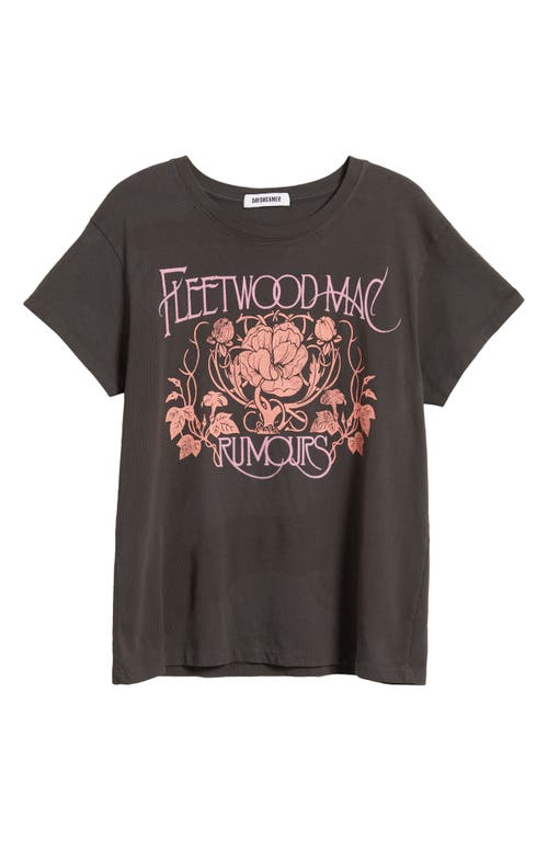 Shop Daydreamer Fleetwood Mac Rumours Cotton Graphic T-shirt In Washed Black