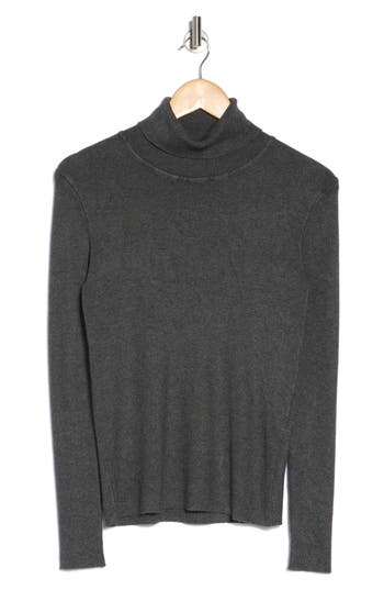T Tahari Turtleneck Sweater In Cement Heather