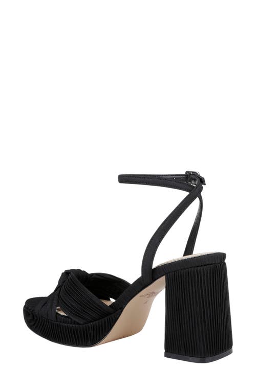 Jewel Badgley Mischka Tyler Ankle Strap Platform Sandal In Black Fabric