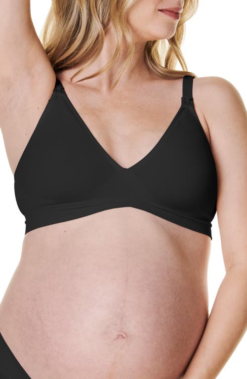 Bravado Designs V-neck Wireless Maternity/nursing Bra In Black