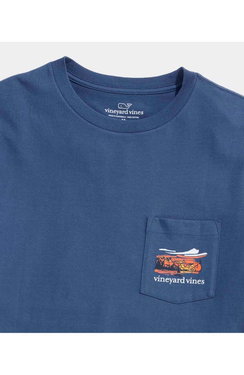 Shop Vineyard Vines Autumn Wakes Whale Pocket Cotton Graphic T-shirt In Moonshine