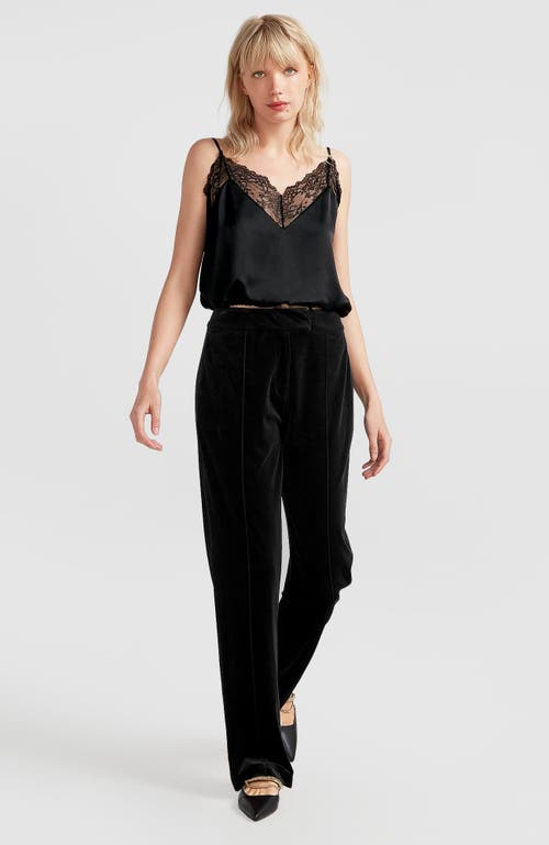 Belle & Bloom Reverie Velvet Pant In Black
