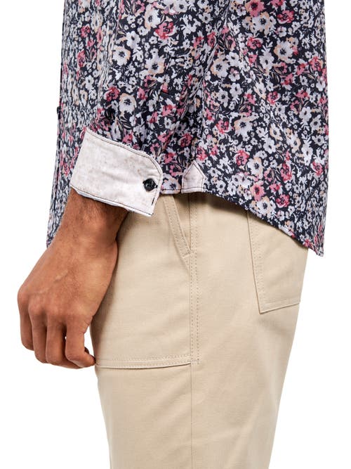 Brooklyn Brigade Floral 4-way Stretch Performance Long Sleeve Shirt In Multi
