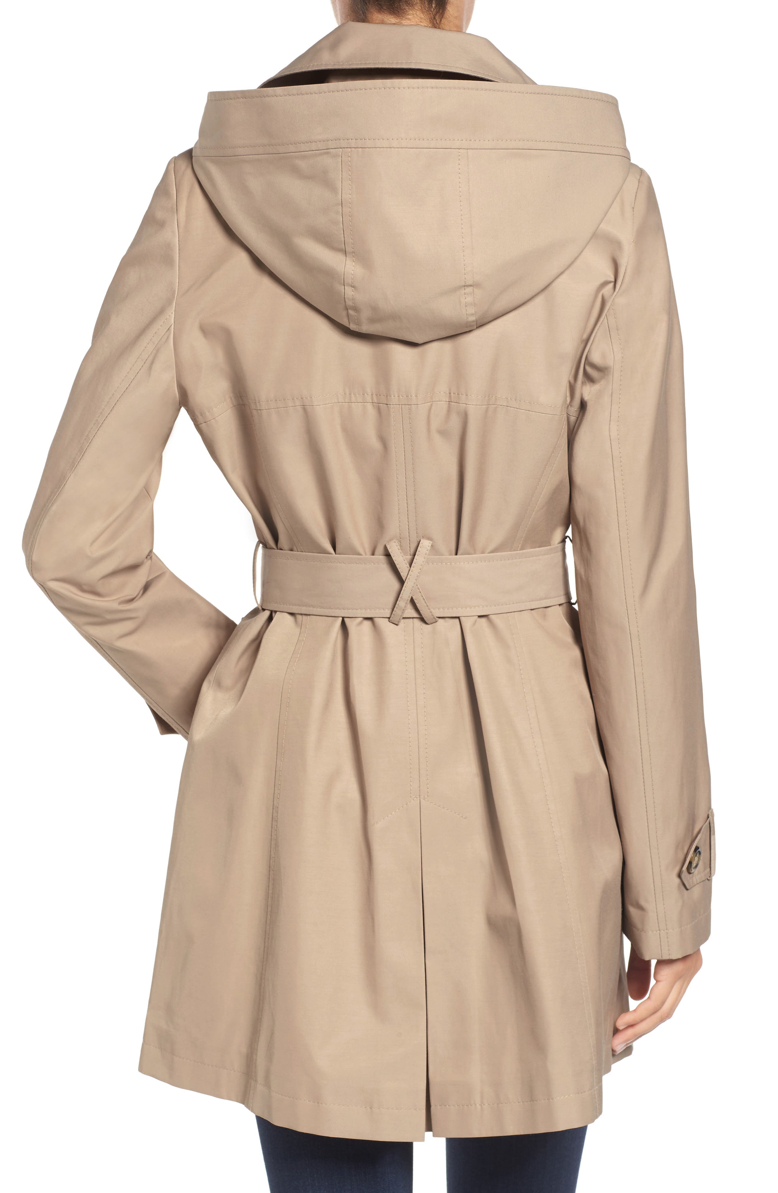 halogen hooded trench coat