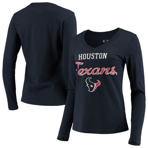 Houston Texans G-III 4Her by Carl Banks Women's Plus Size Linebacker T-Shirt  - Navy