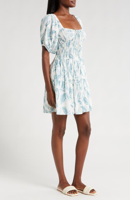 Shop Elan Short Sleeve Cover-up Dress In Blue Lima