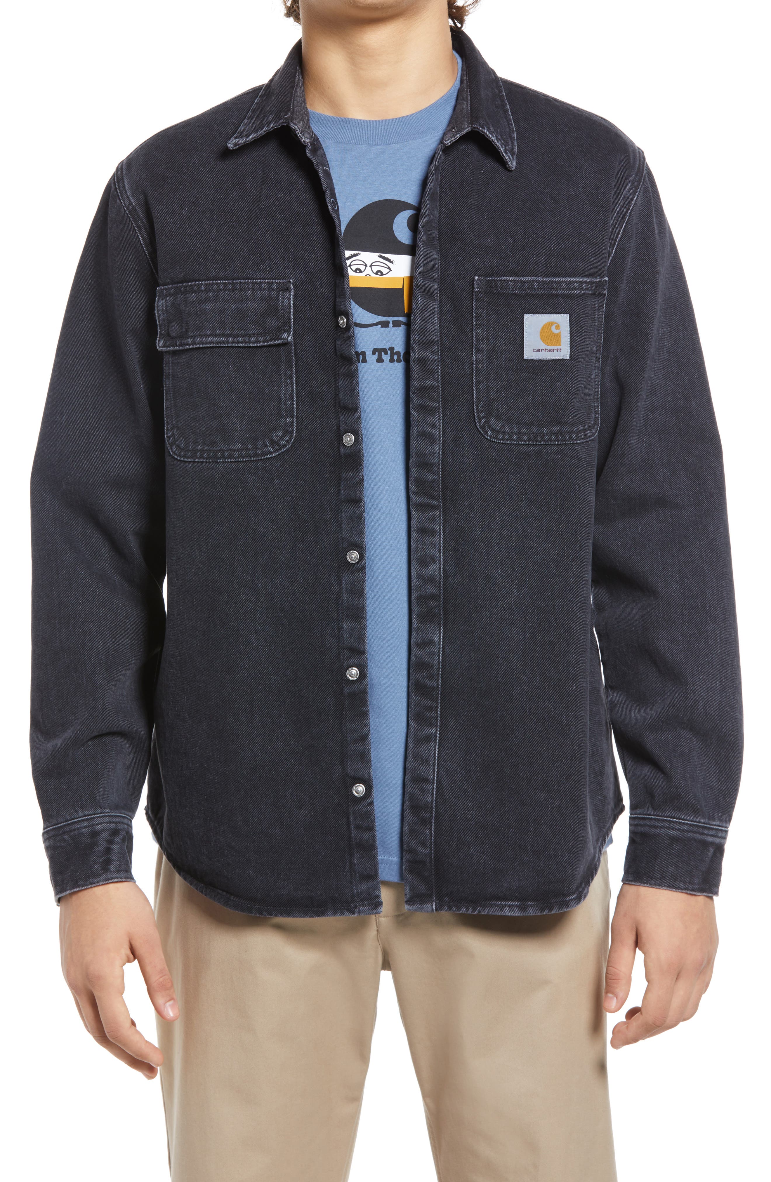 denim shirt with jacket