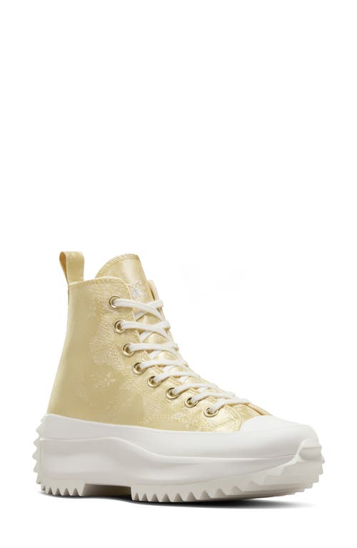Converse Chuck Taylor® All Star® Run Star Hike High Top Platform Sneaker In Lemon Drop/white/egret