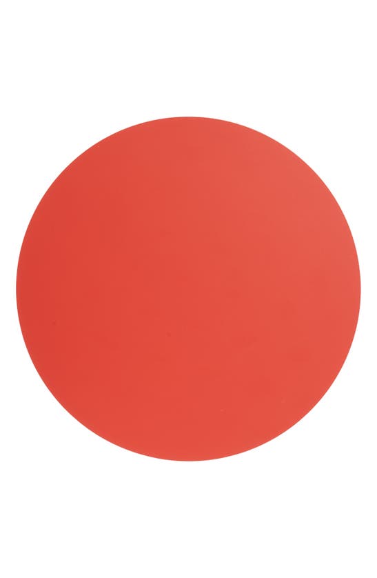 Moma Design Store Dual Sided Recycled Leather Placemat In Red/ Charcoal Circle
