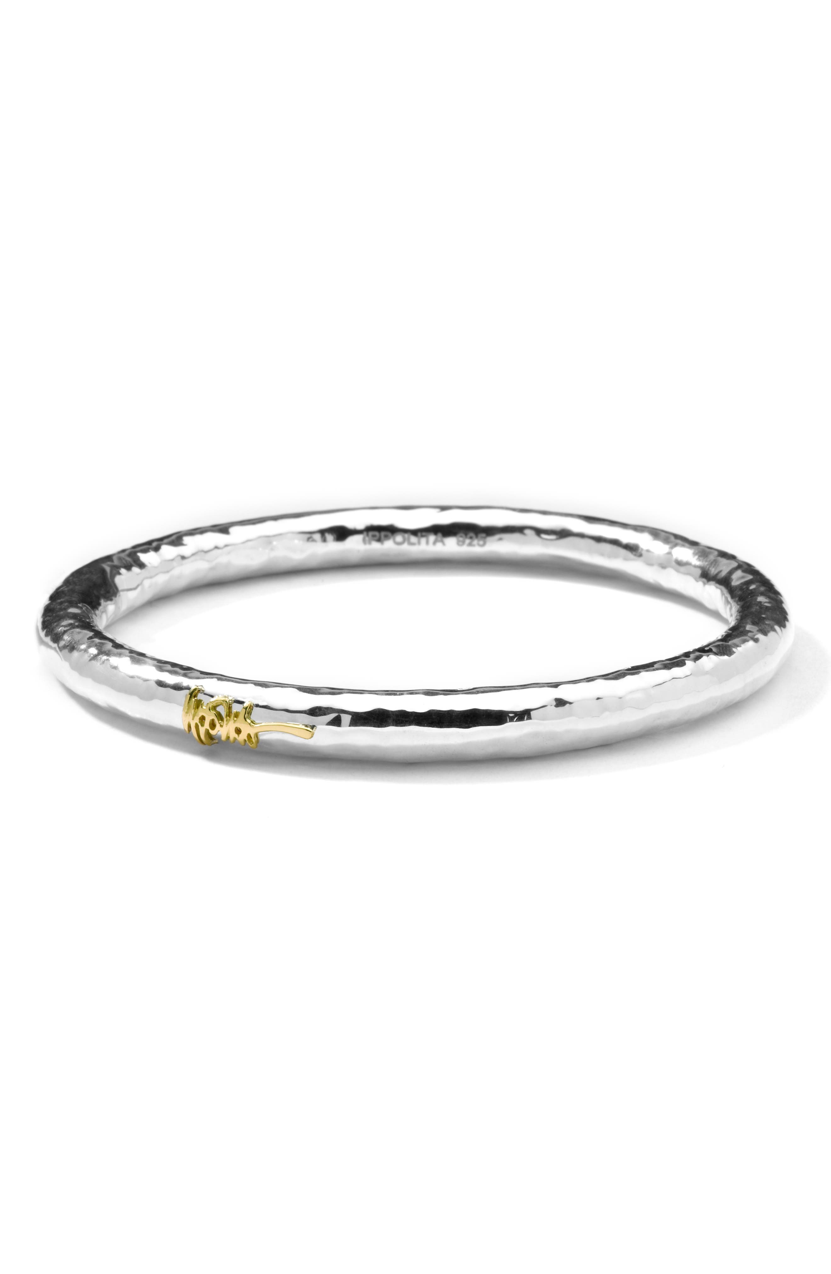 IPPOLITA 18kt yellow gold large hammered Classico bangle