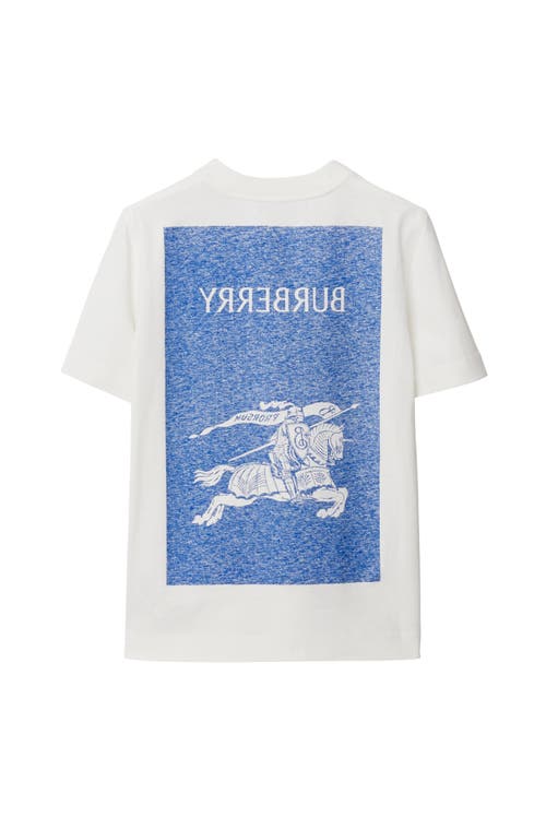 Shop Burberry Ekd Cotton T-shirt In Salt