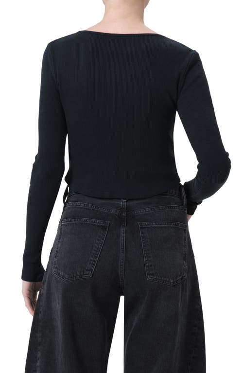 AGOLDE AGOLDE NOVA LONG SLEEVE CROP RIB T-SHIRT 