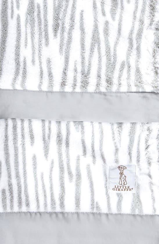 Shop Little Giraffe Luxe Grass Baby Blanket In Silver