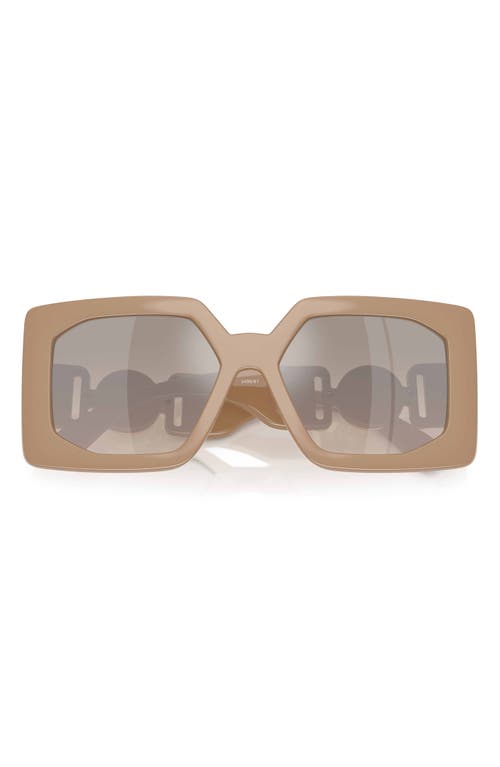 Versace 55mm Square Sunglasses In Beige