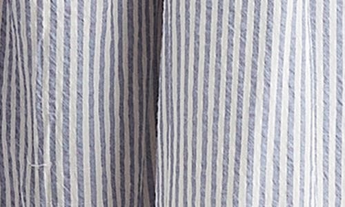 Shop Papinelle Sabine Stripe Seersucker Chemise In White/french Blue