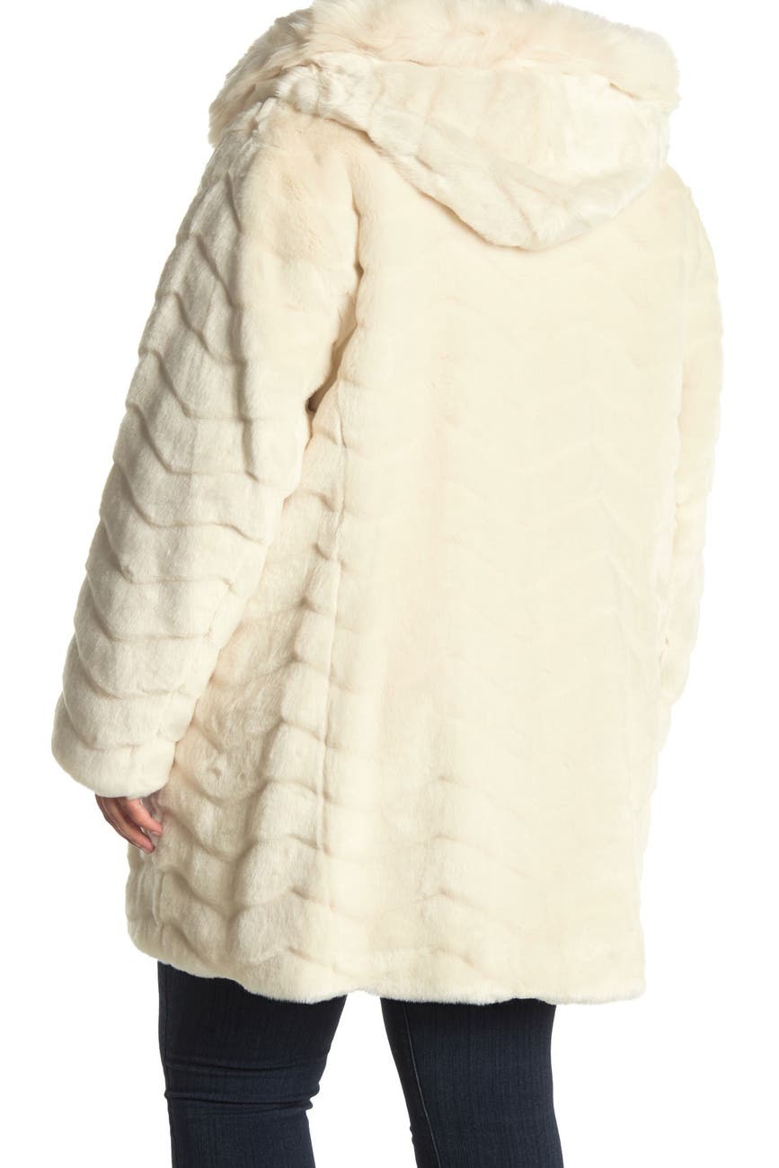 Dkny Faux Fur Hooded Coat Nordstrom Rack