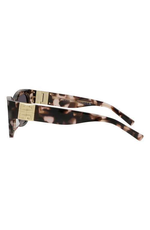 Shop Givenchy 4g 55mm Cat Eye Sunglasses In Havana/smoke