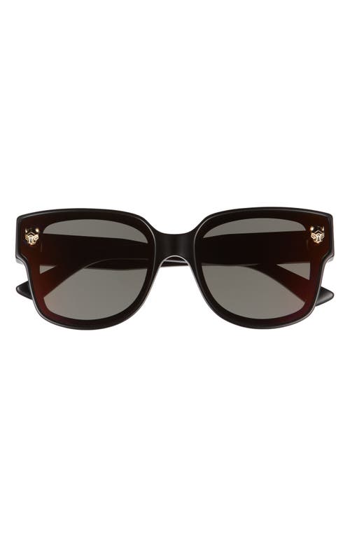 Cartier 63mm Oversize Square Sunglasses in Black