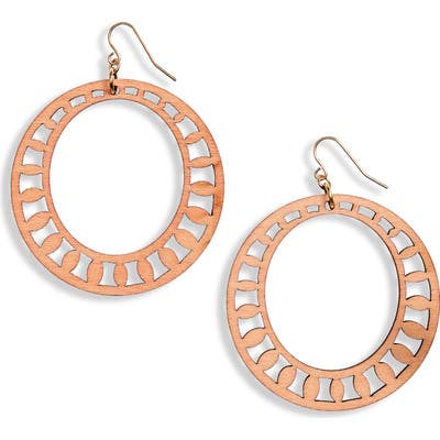 Panacea Wood Hoop Earrings