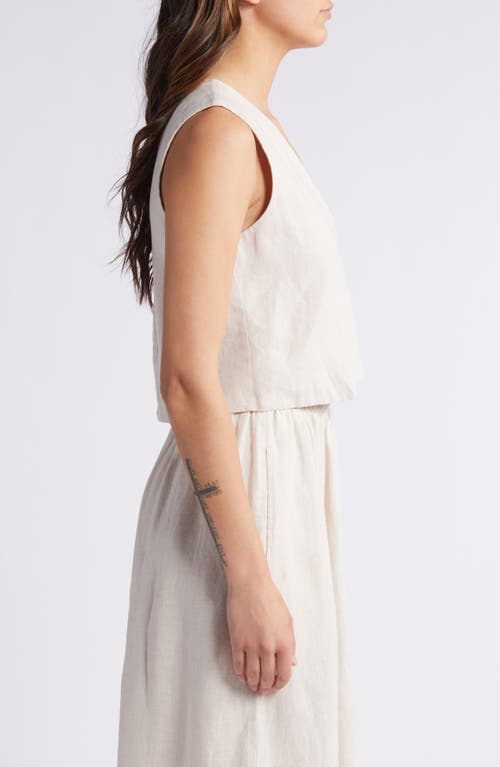 Shop Xirena Xírena Vida Linen Vest In Sugarcane