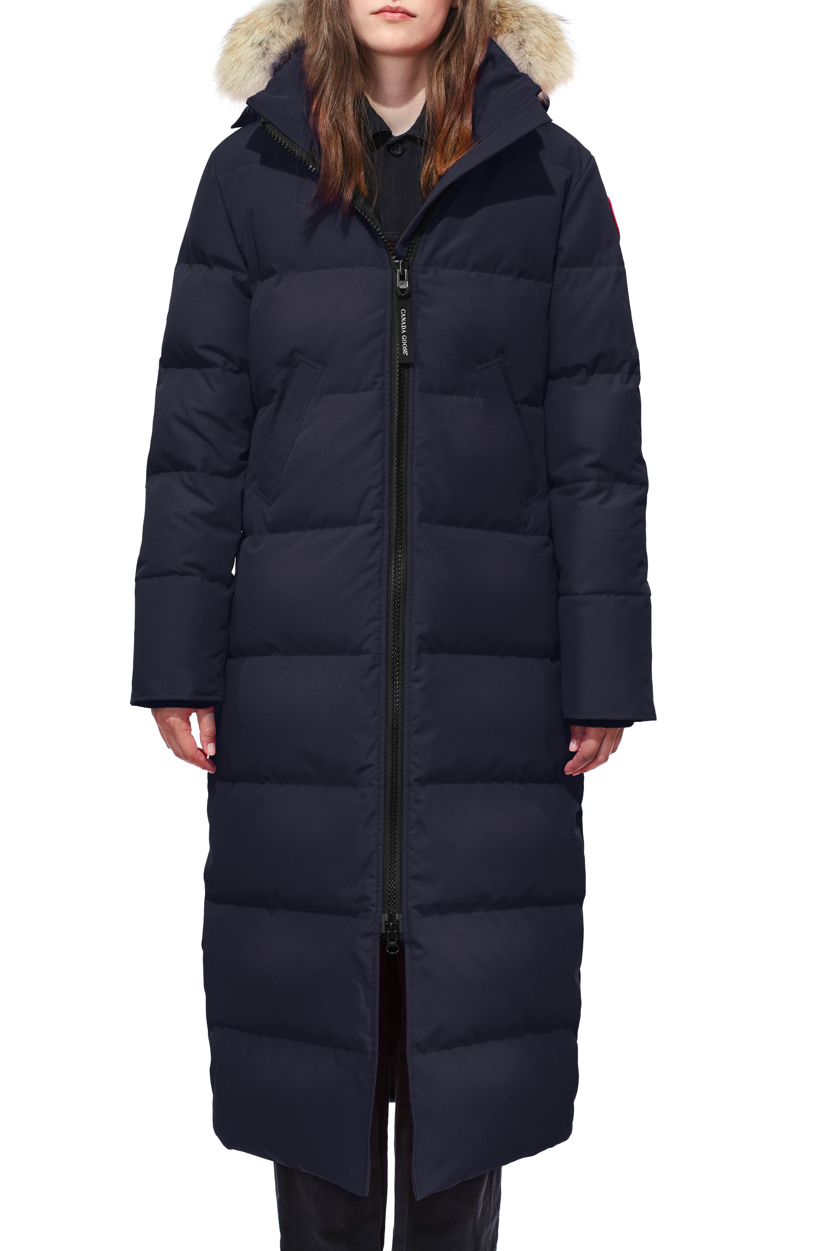 Petite Canada Goose Mystique Fusion Fit Down Parka With Genuine Coyote Fur, P (000-00P) - Blue