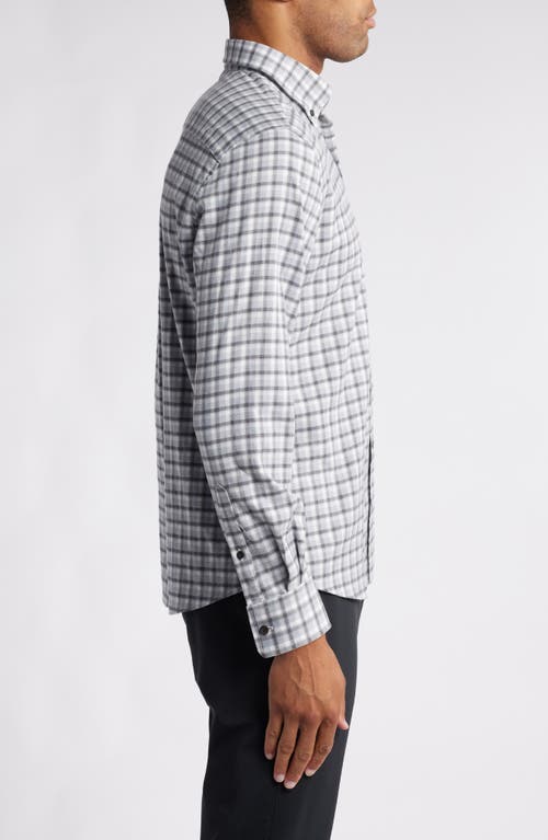 Shop Johnnie-o Tally Hangin' Out Performance Button-down Shirt In Light Gray