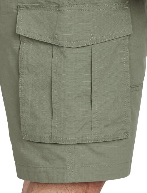 Shop Nautica Stretch Ripstop Cotton Cargo Shorts In Olive