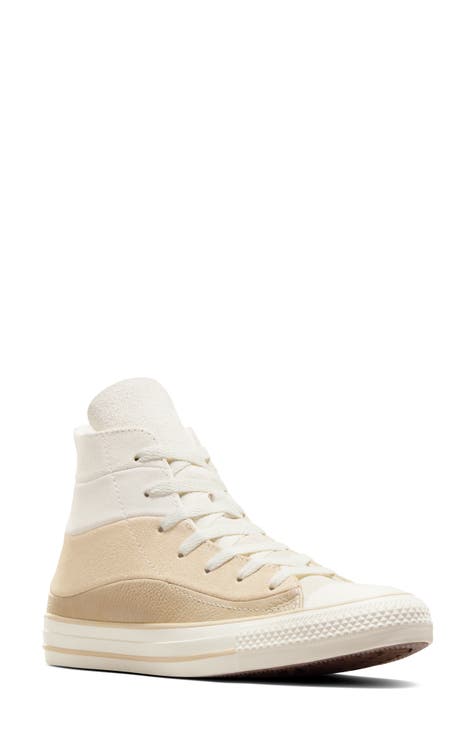 Beige high top sneakers best sale