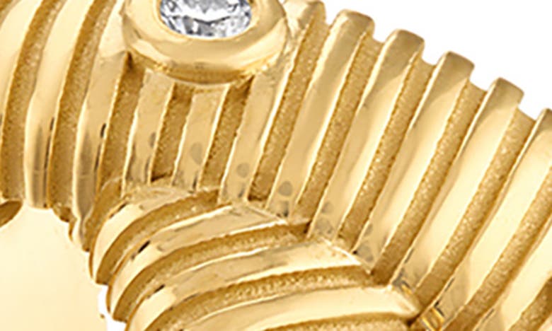 Pamela Zamore Clio Diamond Crossover Band Ring In Gold