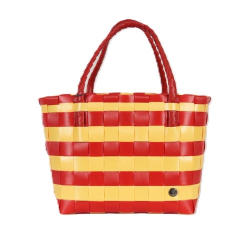 Handed By Paris Spirit Recycled Tote Bags In Chili Red/sunflower Yellow
