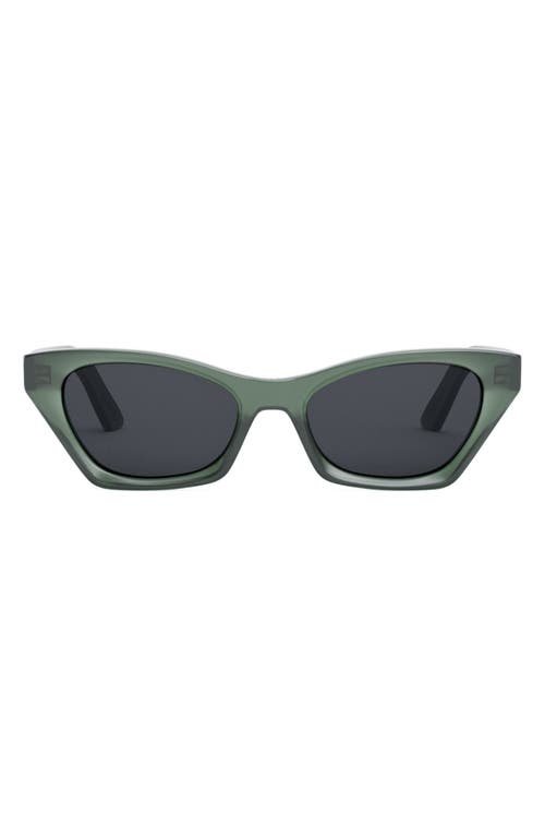 'DiorMidnight B1I 53mm Butterfly Sunglasses in Dark Green/Other /Smoke at Nordstrom