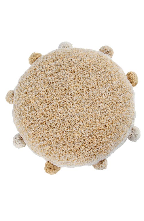 Lorena Canals Bubbly Pompom Trim Floor Cushion in Honey at Nordstrom