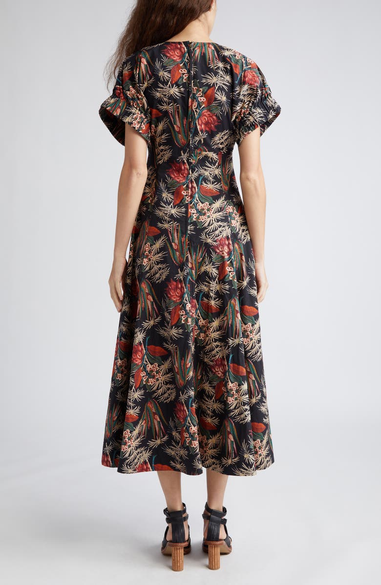 Ulla Johnson Devon Floral Cotton Midi Dress, Alternate, color,